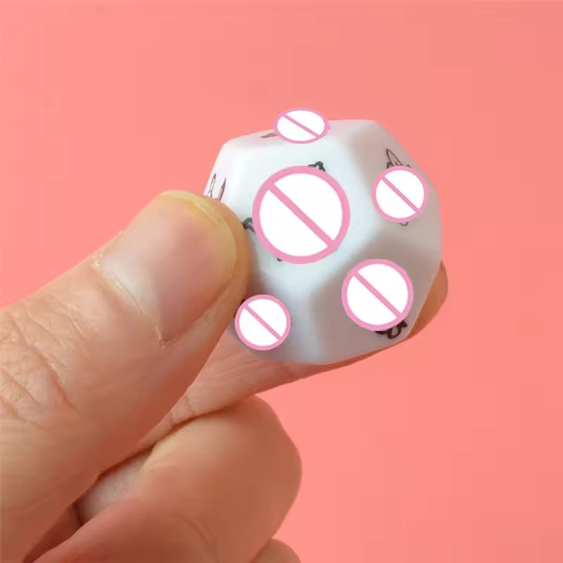 12-Face Erotic Dice for BDSM, Crossdressing, Couples & Lingerie Play