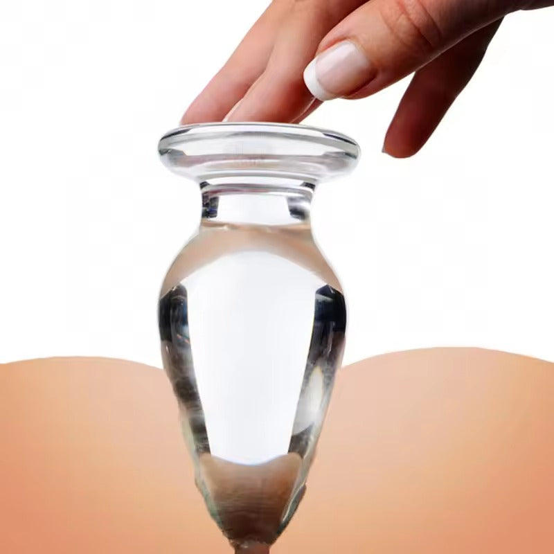 Glass Anal Plug for BDSM, Sex Kink & Plus Size Lingerie Lovers Play