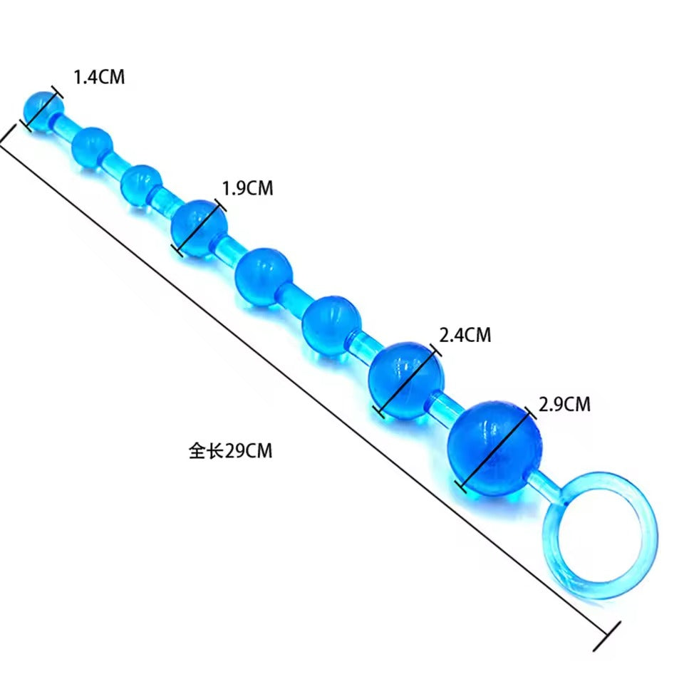 Jelly Anal Beads Prostate Orgasm Vagina Plug Play Pull Ring Ball Stimulator Butt Plug Sex Product for Men and Women