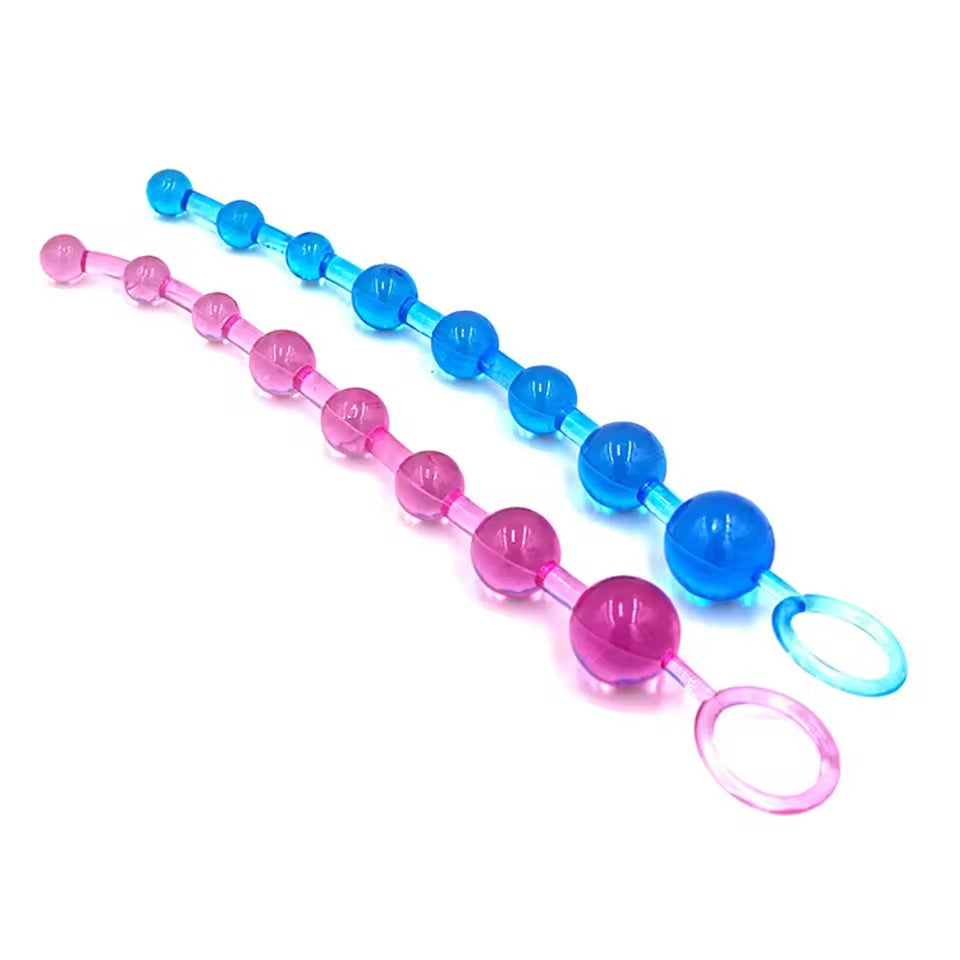 Jelly Anal Beads Prostate Orgasm Vagina Plug Play Pull Ring Ball Stimulator Butt Plug Sex Product for Men and Women