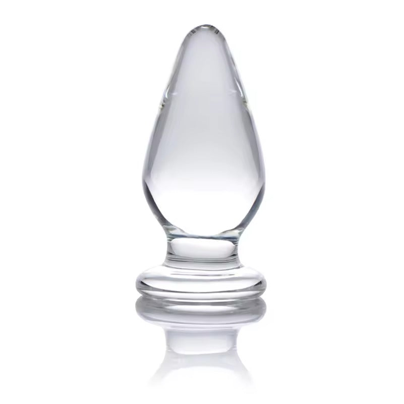 11cm Glass Anal Plug Clear Crystal Large Pointed Ball Anus Butt Plug Sex Toys for Adults Masturbation Foreplay Gay Lesbian