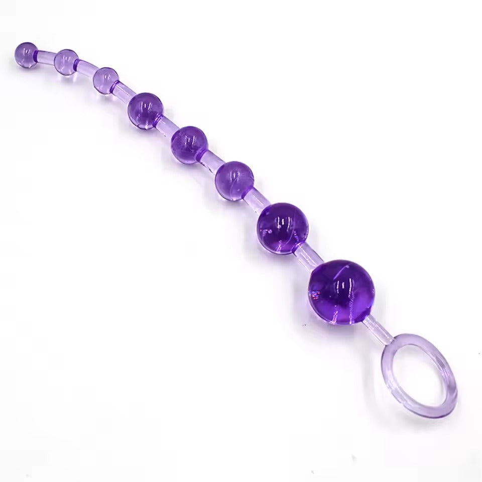 Jelly Anal Beads Prostate Orgasm Vagina Plug Play Pull Ring Ball Stimulator Butt Plug Sex Product for Men and Women