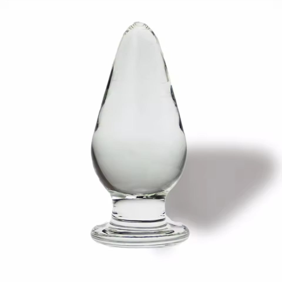 11cm Glass Anal Plug Clear Crystal Large Pointed Ball Anus Butt Plug Sex Toys for Adults Masturbation Foreplay Gay Lesbian