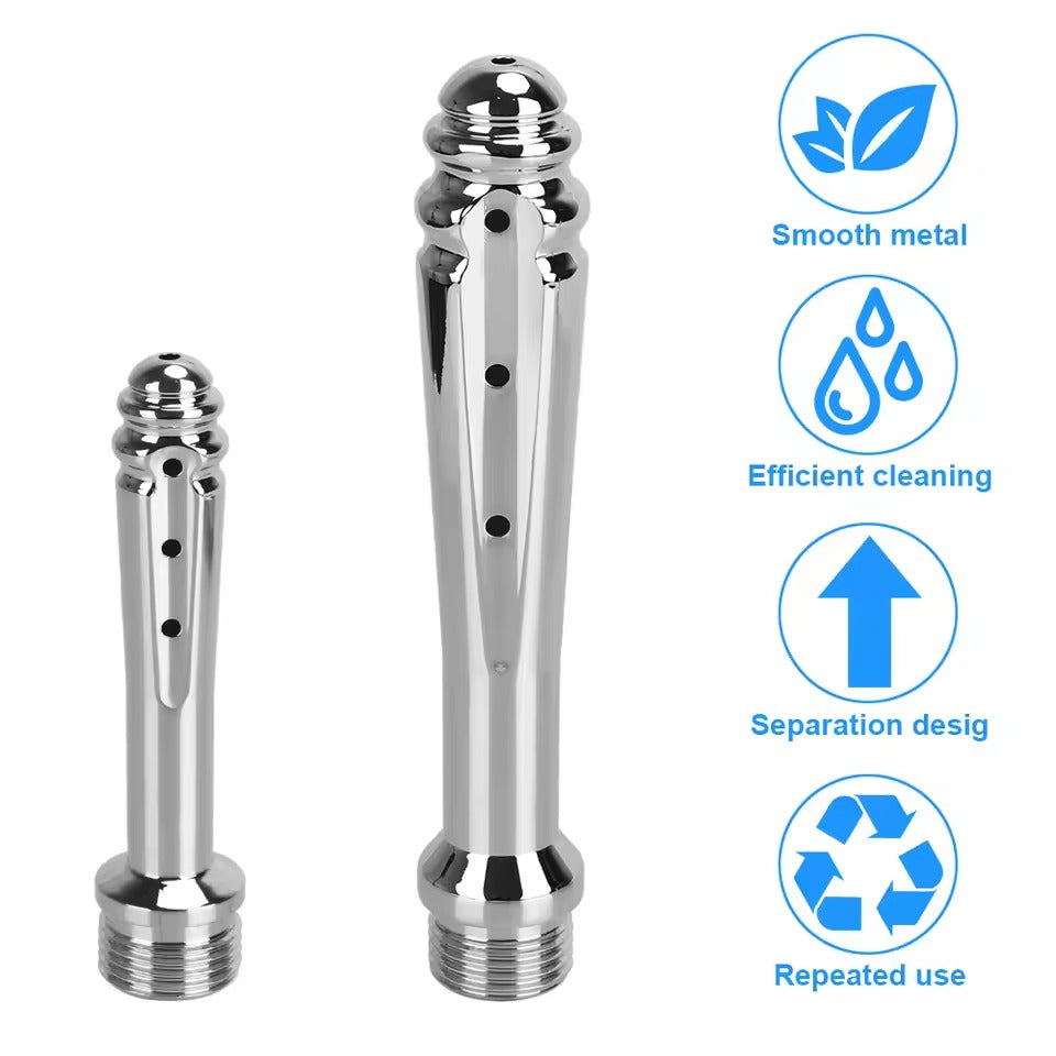 Shower Attachment Anal Washer Nozzle || 7-Hole Butt Plug for Vaginal and Anus Cleaning || Enema Douche for Couples || Bathroom Sex Toy LGBT