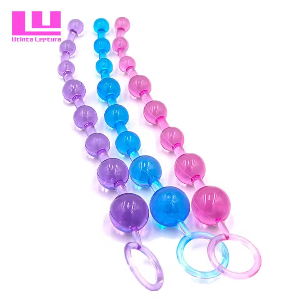Jelly Anal Beads Plug for BDSM, Sex Kink & Plus Size Lingerie Lovers