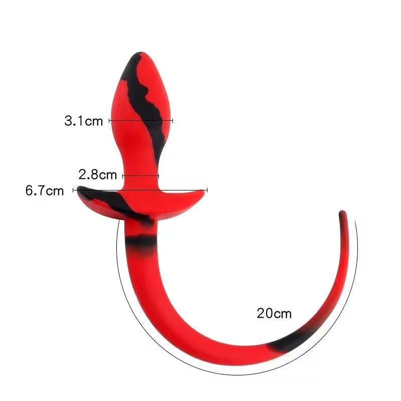 Soft Silicone Mouse Puppy Dog Tail Plug 9x3.2cm || Cosplay Slave Adult Roleplay || BDSM Accessory Intimate Fun Bedroom Restraint Furry Kinky