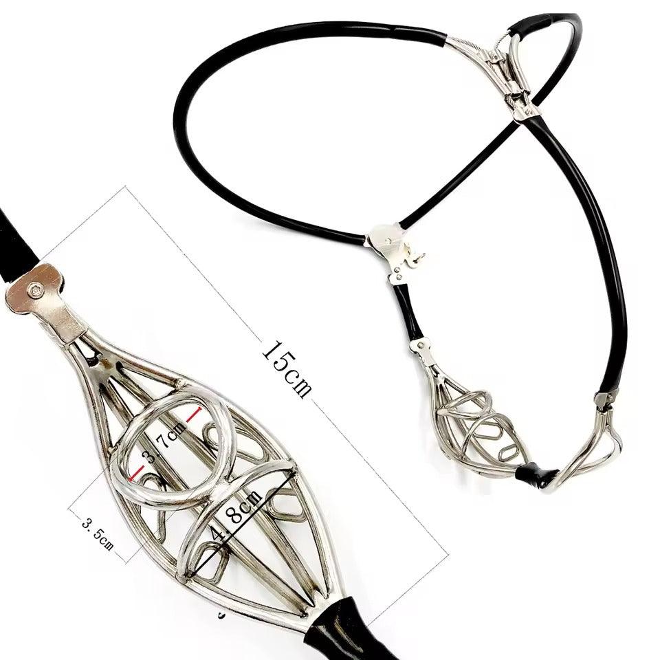 Adjustable Male Chastity Belt with Hollow Cage || Discreet Invisible Pants Bondage Device || Stainless Steel & Silicone Lockable BDSM Gear