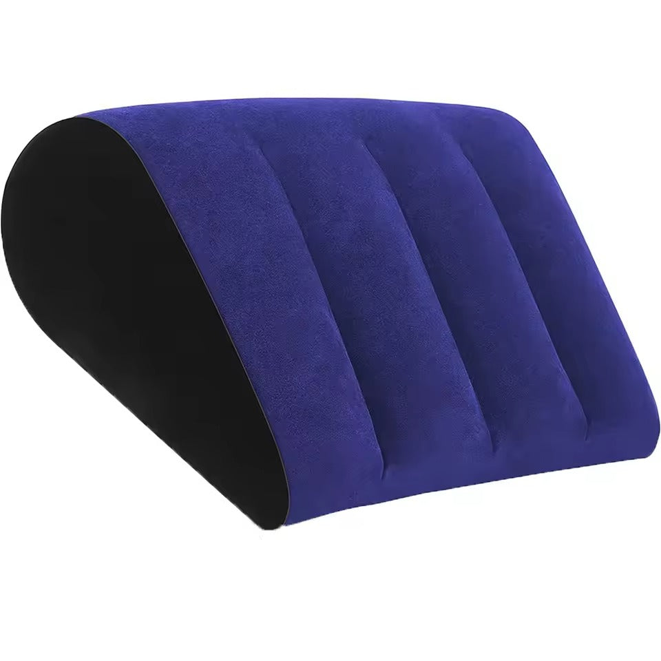 Sex Pillow Vibrator Mount || Inflatable Triangle Cushion with Handle + Dildo Hole || Love Position Aid Couples | Bedroom Sex Kinky Furniture