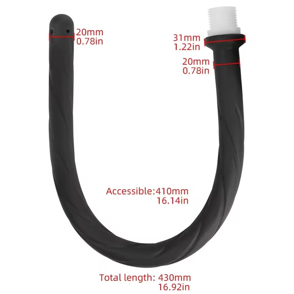 50 to 200cm Fist Anal Douche Gel Hose Silicone Tube Enema Syringe Anal Shower Cleaning Plugs Butt Nostril Tip Faucet Gay Sex Toys
