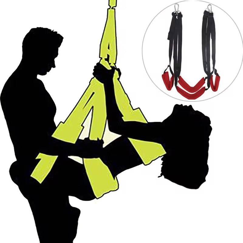 Handcrafted BDSM Bondage Rope Door Swing Kit || Erotic Game Sex Toy || Adult Hanging Furniture || Flirting Rope Straps | LGBT Bed Restraints