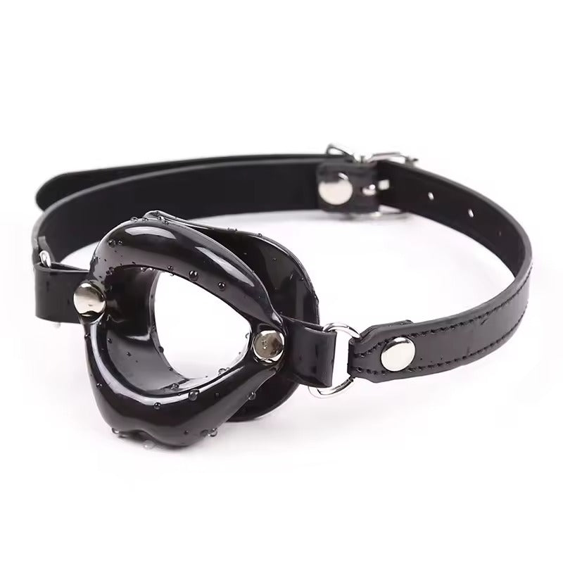 Adjustable Bondage Lips Gag || Open Mouth Deep Throat Restraint || Harness for Couples SM Play | Available in Red, Pink, Black n Transparent
