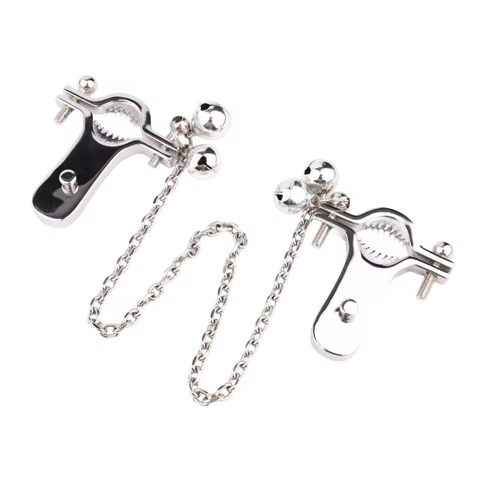 QKKQ Stainless Steel Teeth Nipple Clamps Breast Restraints Nipples Stimulation Female Masturbation Sex Toys BDSM Erotic Game 18+