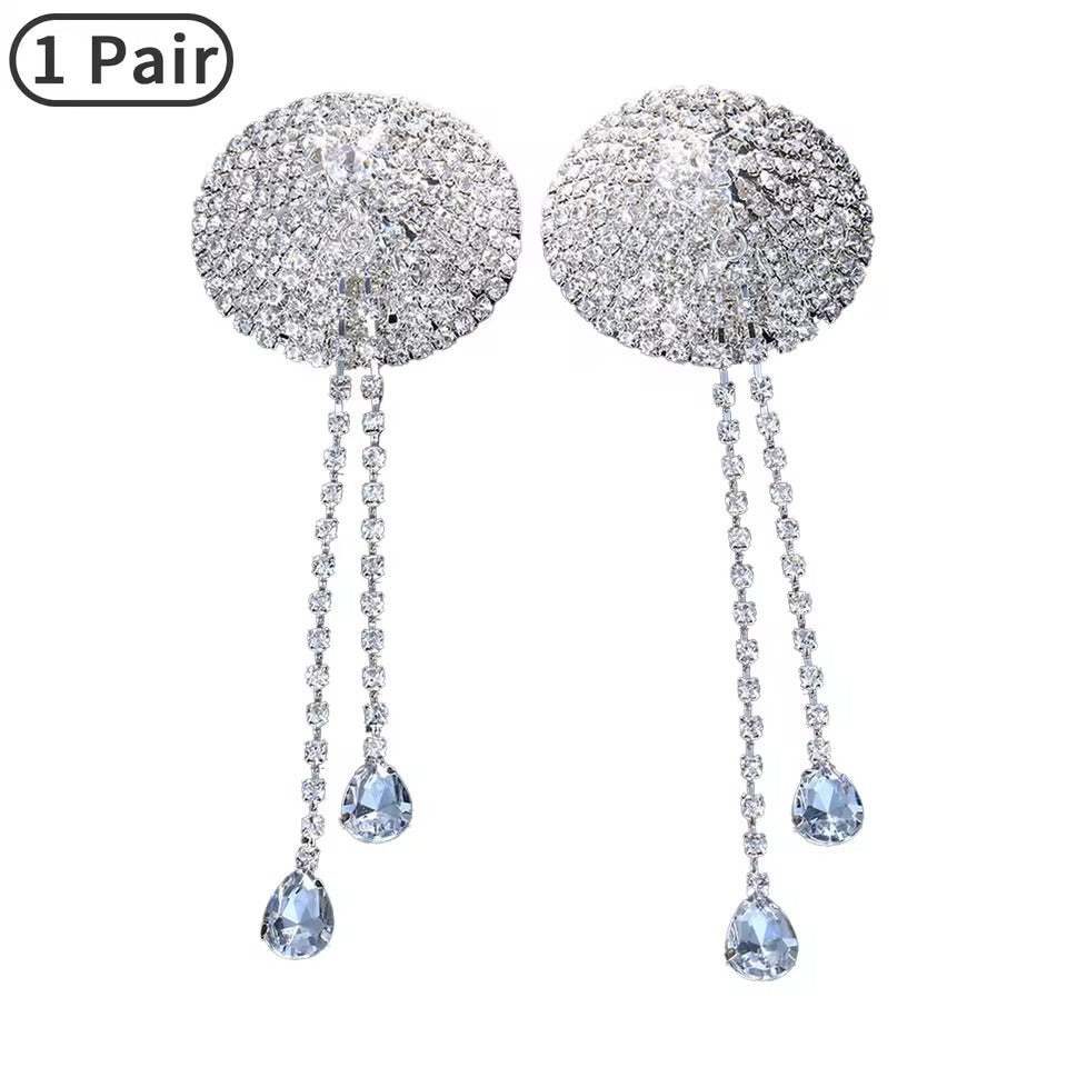Handcrafted Metallic Nipple Cover Pasties Set || Women's Reusable Self-Adhesive Bra Tape || Variety of Shapes & Colours || Kinky Sexy BDSM