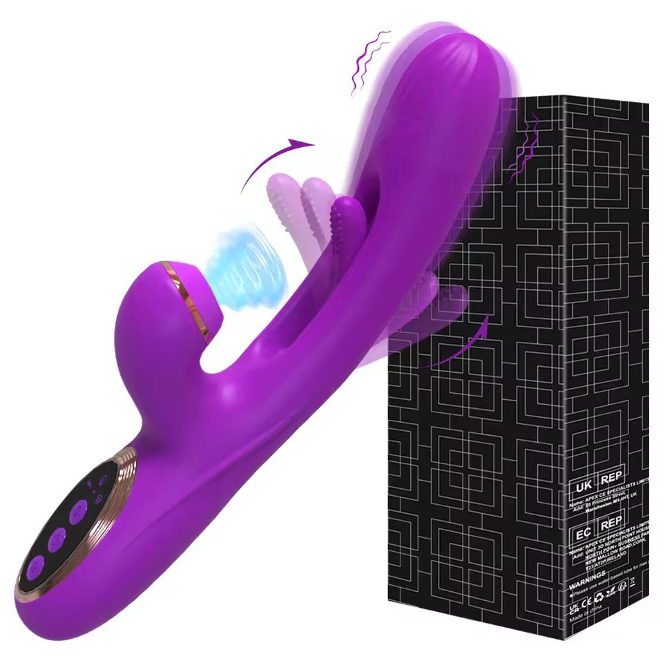 Triple Stimulation Tapping Vibrator for Women || Clitoral Sucker & Rabbit Vibrator || Powerful Female Sex Toy || Clit Flapping Stimulator