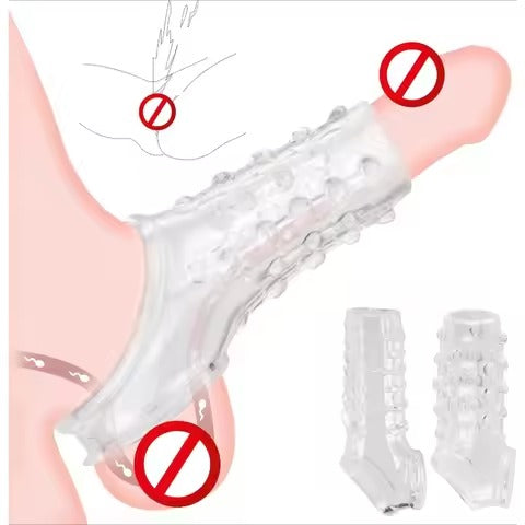 Handcrafted Male Penis Extension Sleeves & Cock Rings Set || Adult Intimate Toys for Men Couples LGBT || Ejaculation Delay Prostate Massager