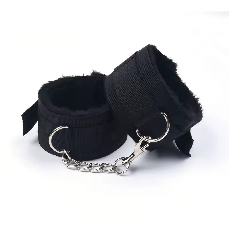 Handcrafted PU Leather Paddle Handcuffs Set || Wrist Shackles in Black/White/Rose || Adjustable Bondage Slave BDSM Accessories || LGBT Lgbtq