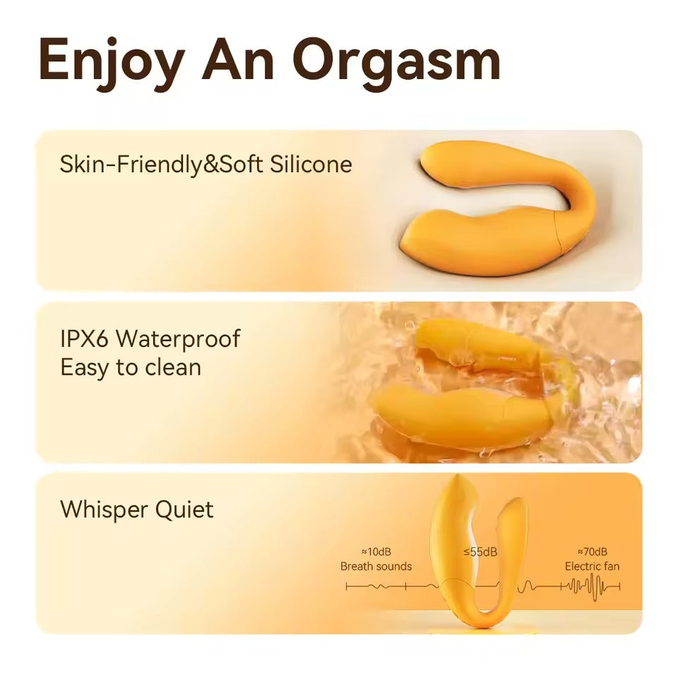 Jissbon Retractable Double Vibrator for Women G-Spot & Clitoris Stimulation Dildo Female Vibration Vaginal Penetration Adult Sex Toy