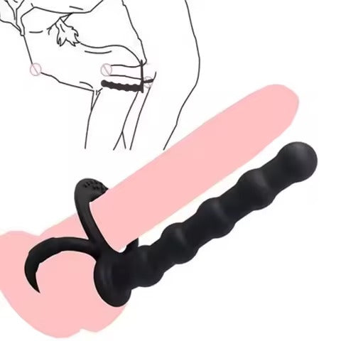 Handcrafted Dual Penetration Anal Plug Set || Silicone Dildo Butt Plug || G-Spot & Anal Beads Stimulator || Versatile Sex Toy for Couples