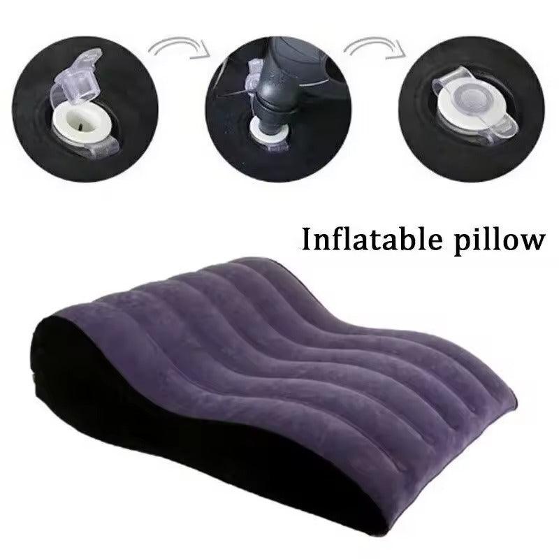 Inflatable Sex Pillow with Hole || Cushion Insert Plug || Couples Aid Furniture for BDSM || Toughage Bed Bedroom Pillow || PVC & Cashmere