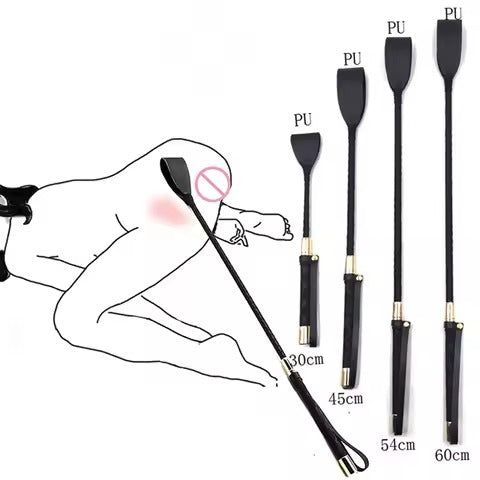 Handcrafted Faux Leather Cosplay Bondage Whip || Crop Spanking Horse Riding Flogger || BDSM Flapper Cane for Couples | LGBT LBGTQ Restraints