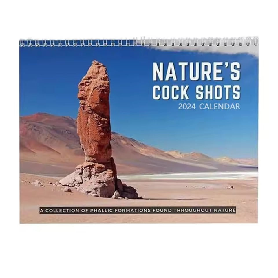 Unique "Nature Dick Pics" 2024 Calendar || Humorous Nature-Themed Wall Calendar || Ideal Christmas & New Year Gift || Funny Natural Cocks