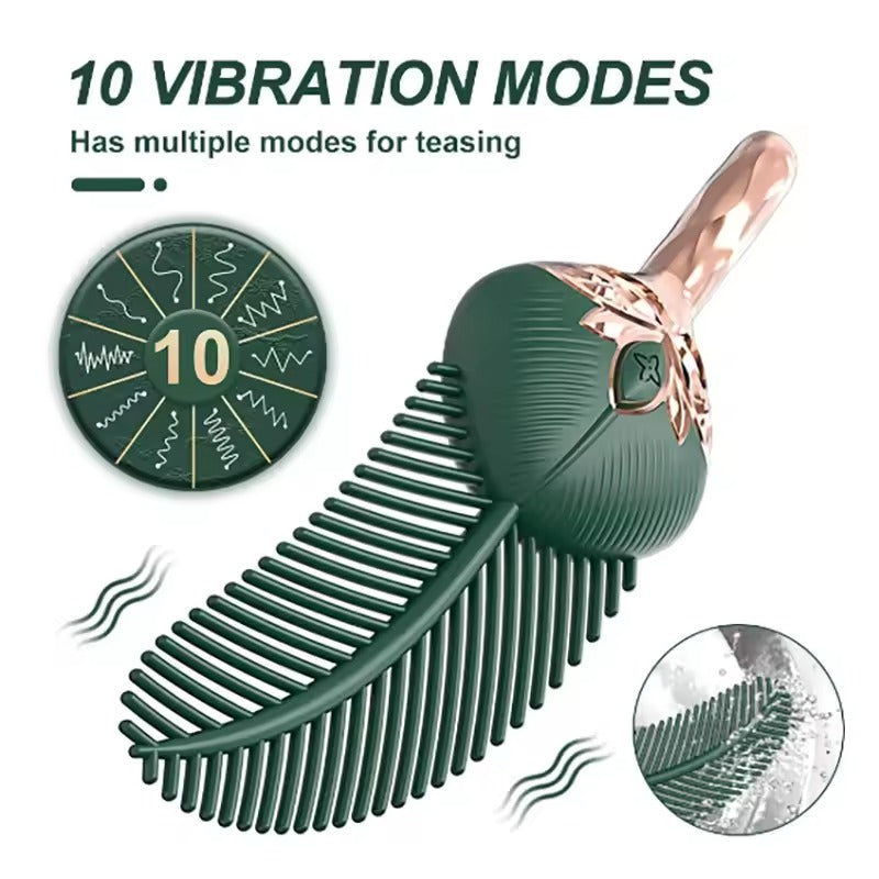 Peacock Feather Feather Teasing Vibrator Vibration Couple Fun Jumping Egg Female Massage Stick Masturbator Fun Play sexuelles