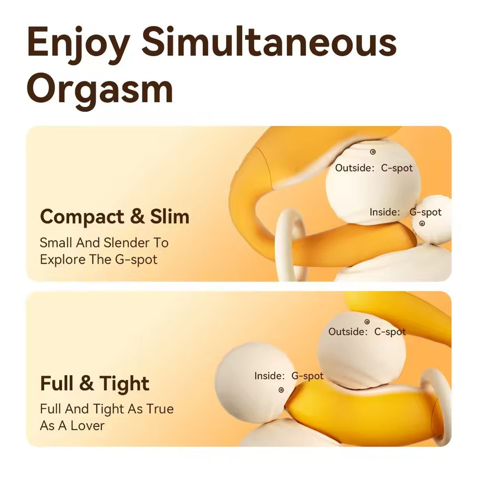 Jissbon Retractable Double Vibrator for Women G-Spot & Clitoris Stimulation Dildo Female Vibration Vaginal Penetration Adult Sex Toy