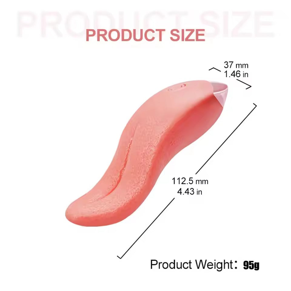 Realistic Tongue Licking Vibrator || Clit & Breast Stimulation || Handmade Multi-Mode Sex Toy for Women || Soft Silicone Masturbation Toy