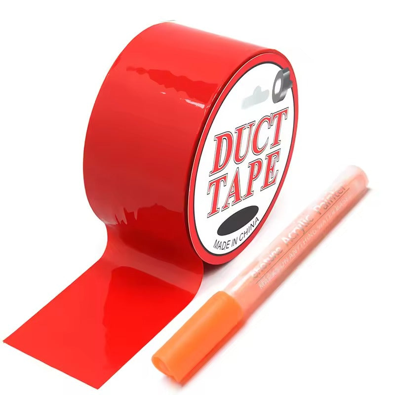 BDSM Bondage Tape || PVC Self-Adhesive Restraint Electrostatic Belt || Provocative Slave Harness || Adult Couples Play Kit with Body Pen Set