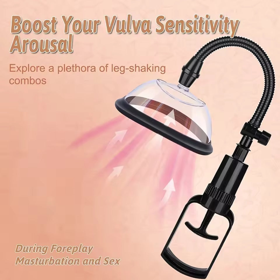 Vacuum Pussy Pump Clit Suction || Women's Enhancement with 2 Cups || Labia Tit Breast Boob Clitoris || Solo & Couple || Discreet Packaging