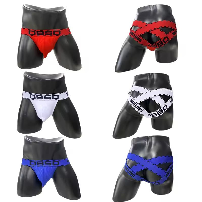 Jockstrap Men's Thong Underwear || Sexy Cotton G-Strings || Breathable String Thong || Gay LGBT Pride Rainbow LGBTQ Queer Sex Bed Bedroom
