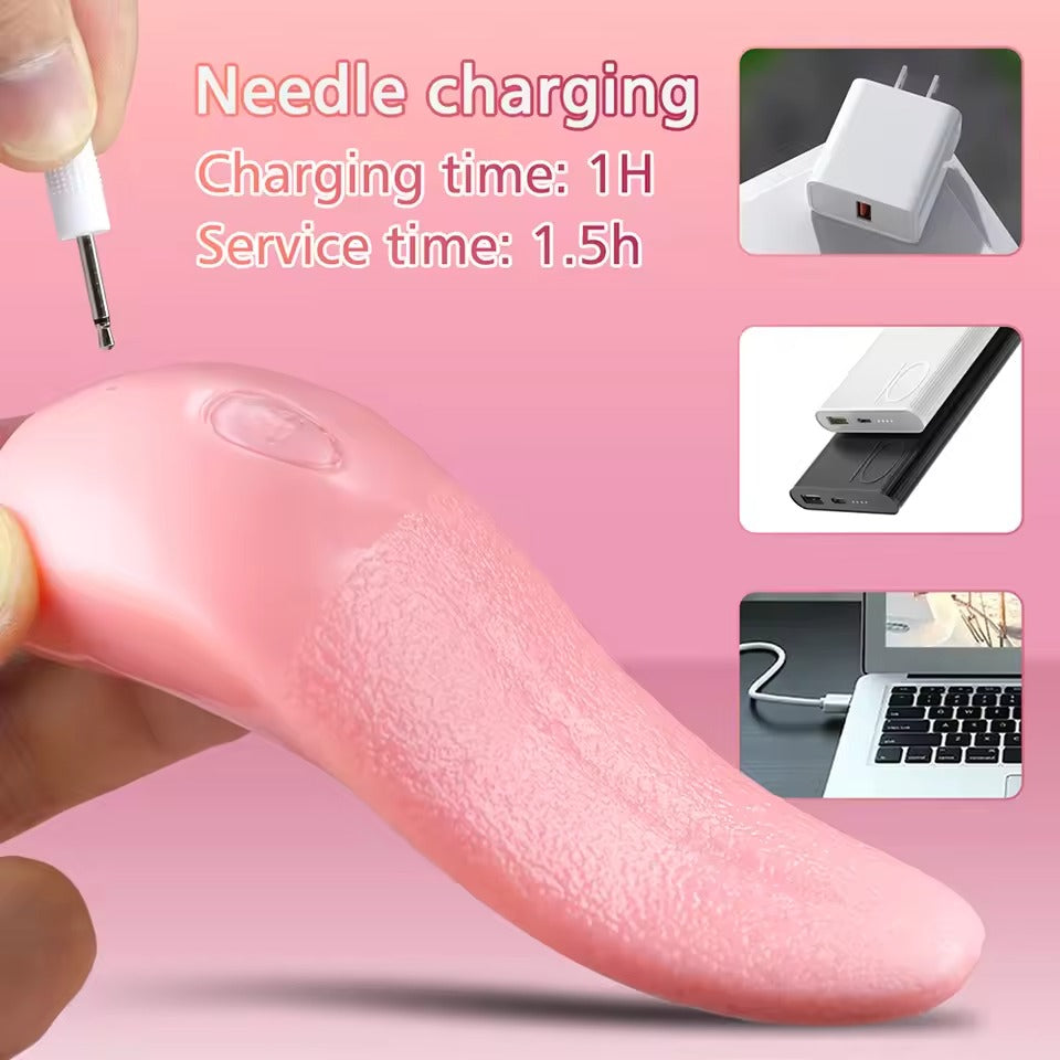 Realistic Tongue Licking Vibrator || Clit & Breast Stimulation || Handmade Multi-Mode Sex Toy for Women || Soft Silicone Masturbation Toy