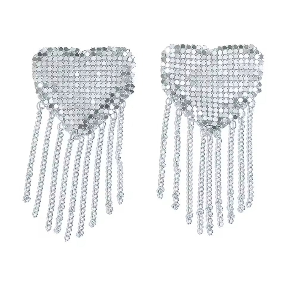 Handcrafted Metallic Nipple Cover Pasties Set || Women's Reusable Self-Adhesive Bra Tape || Variety of Shapes & Colours || Kinky Sexy BDSM