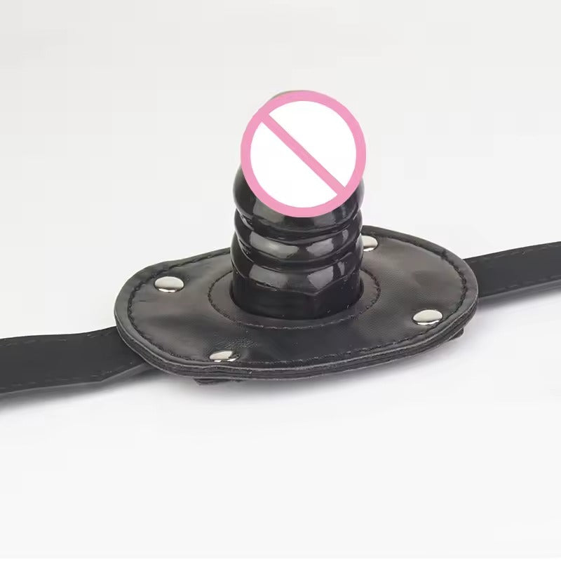Silicone Oral Plug Gag 5cm or 10cm || Open Mouth Bondage Belt || Adult Harness for Roleplay || Two Colours || BDSM Accessory LGBT Kinky