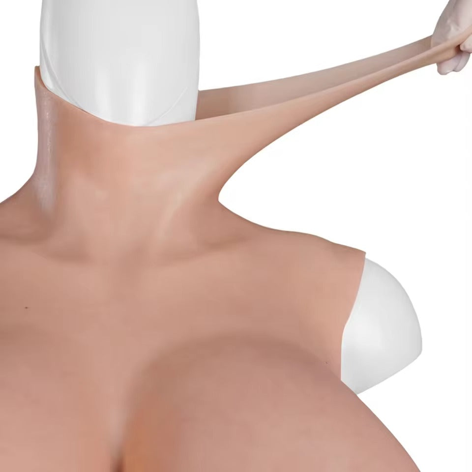 8th Large Realistic Silicone Breast Forms with Air Filled Chest for Men Crossdresser Drag Queen Sissy Cosplay