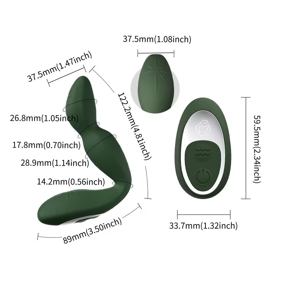 Jissbon Prostate Massager Anal Vibrator Anal Plug Anal Penetration 20 Dual Pleasure Modes Sexy Anal Vibrator for Adults Men