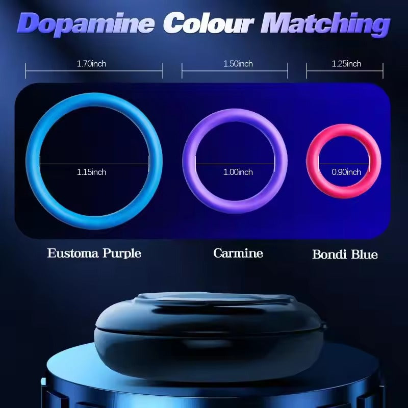 3pcs Penis Ring for Men to Delay Orgasm Improves Ejaculation and Lasts Longer, Reusable Sperm Locking Ring, Adult Sex Toys