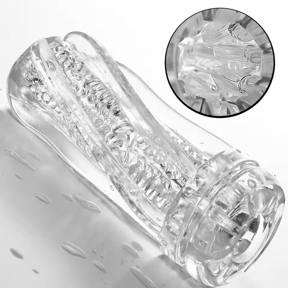 Reusable Vacuum Sex Cup, Soft and Transparent, Gorgeous Vagina, Male Masturbator Cup with Pocket, Endurance Training Toys for Men, Sex Toys