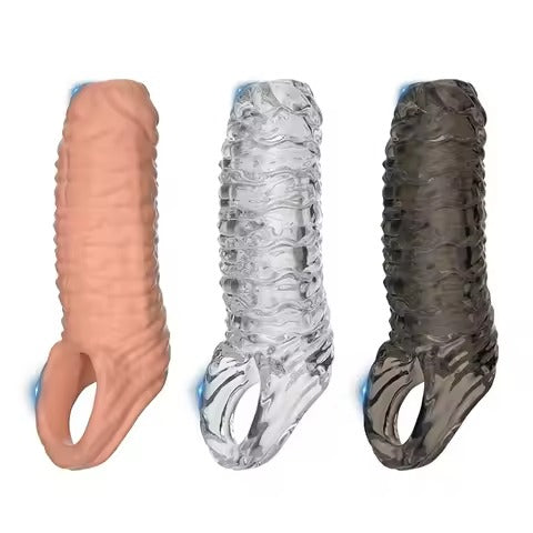 Handcrafted Male Penis Extension Sleeves & Cock Rings Set || Adult Intimate Toys for Men Couples LGBT || Ejaculation Delay Prostate Massager