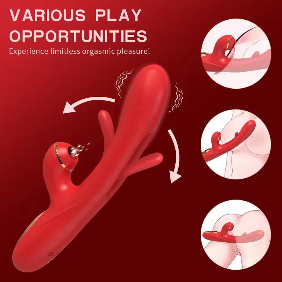 Triple Stimulation Tapping Vibrator for Women || Clitoral Sucker & Rabbit Vibrator || Powerful Female Sex Toy || Clit Flapping Stimulator