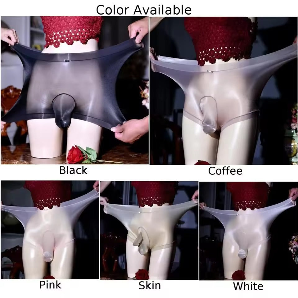 Open/Close JJ Penis Sheath Mens Sexy Boxershorts Men Sheer Lace Thongs Underwear Gay Lingerie Elastic Sissy Panties Silky Soft