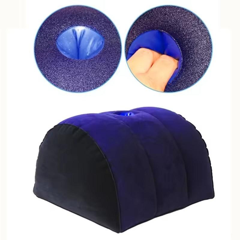 Vibrator Holder Sex Pillow || Inflatable Cylinder Cushion Wedge Dildo Hole || Love Position Aid for Couples || Comfortable Bedroom Furniture