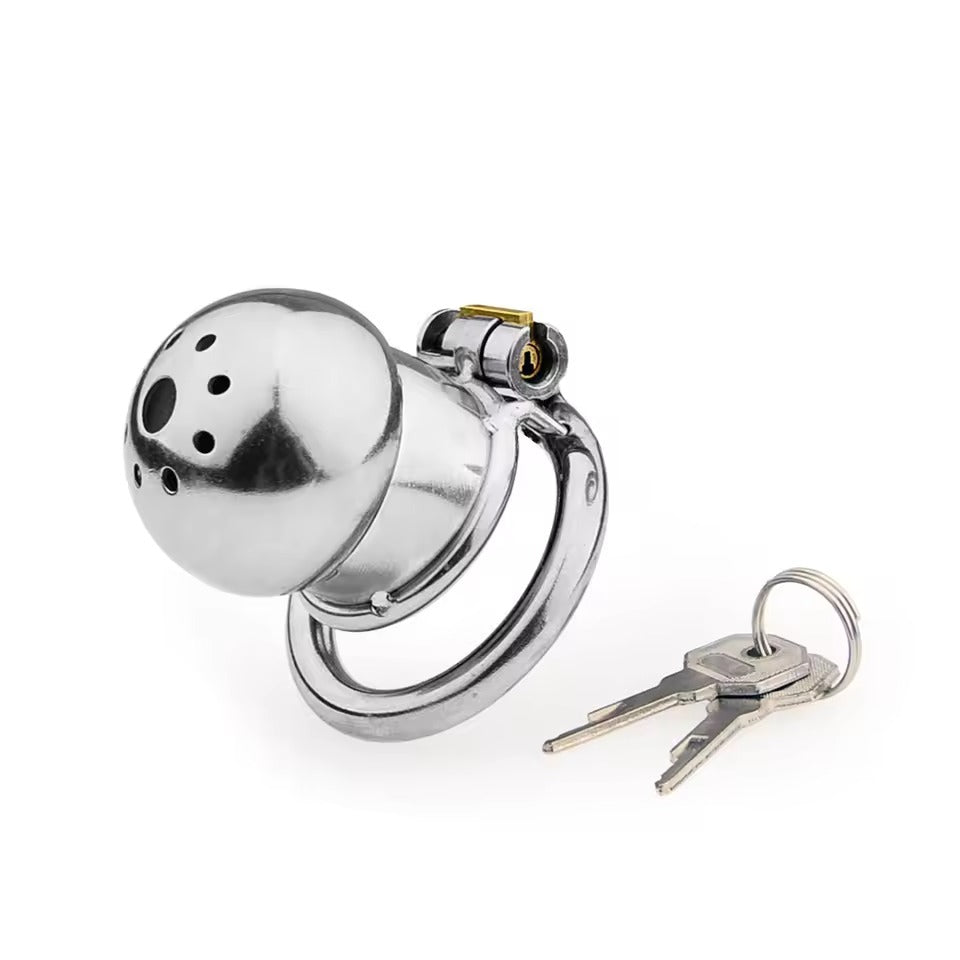 Male Small Chastity Cage with Urethral Plug || Stainless Steel Bird Device || Discreet BDSM Prison || 3 Ring Sizes Available Sissy Kinky Gay
