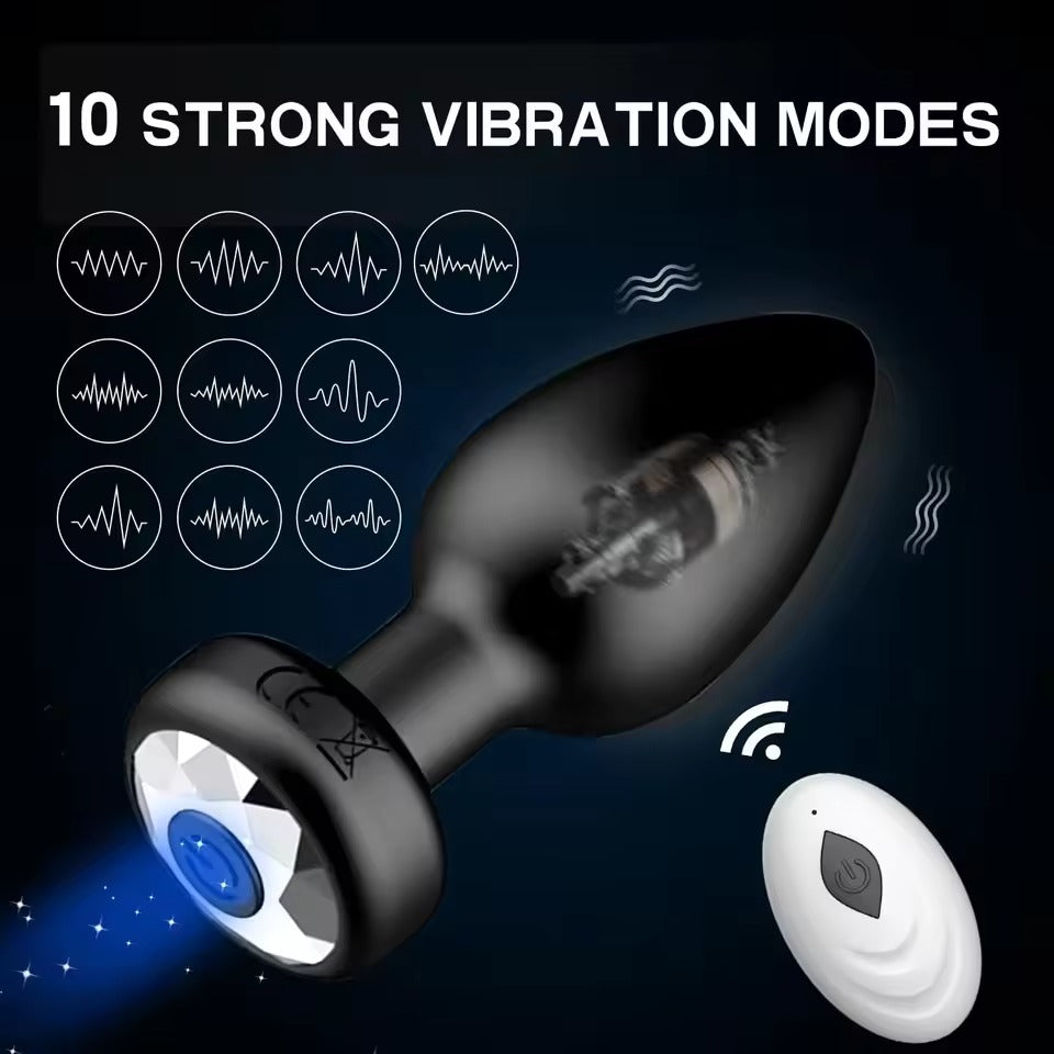 Anal plug adult sex toy with wireless remote control 10 frequency vibration small butt plug for prostate massage vibration 18+