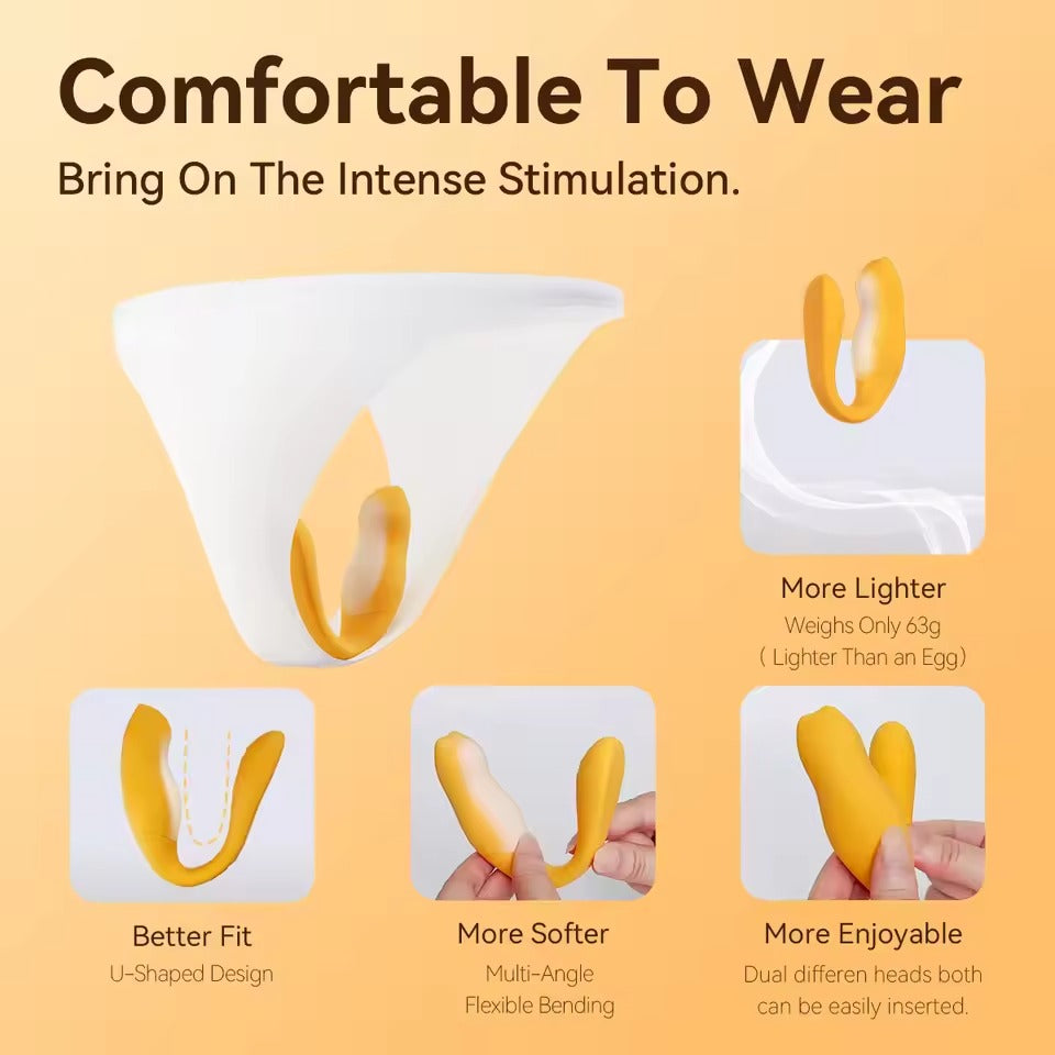 Jissbon Retractable Double Vibrator for Women G-Spot & Clitoris Stimulation Dildo Female Vibration Vaginal Penetration Adult Sex Toy