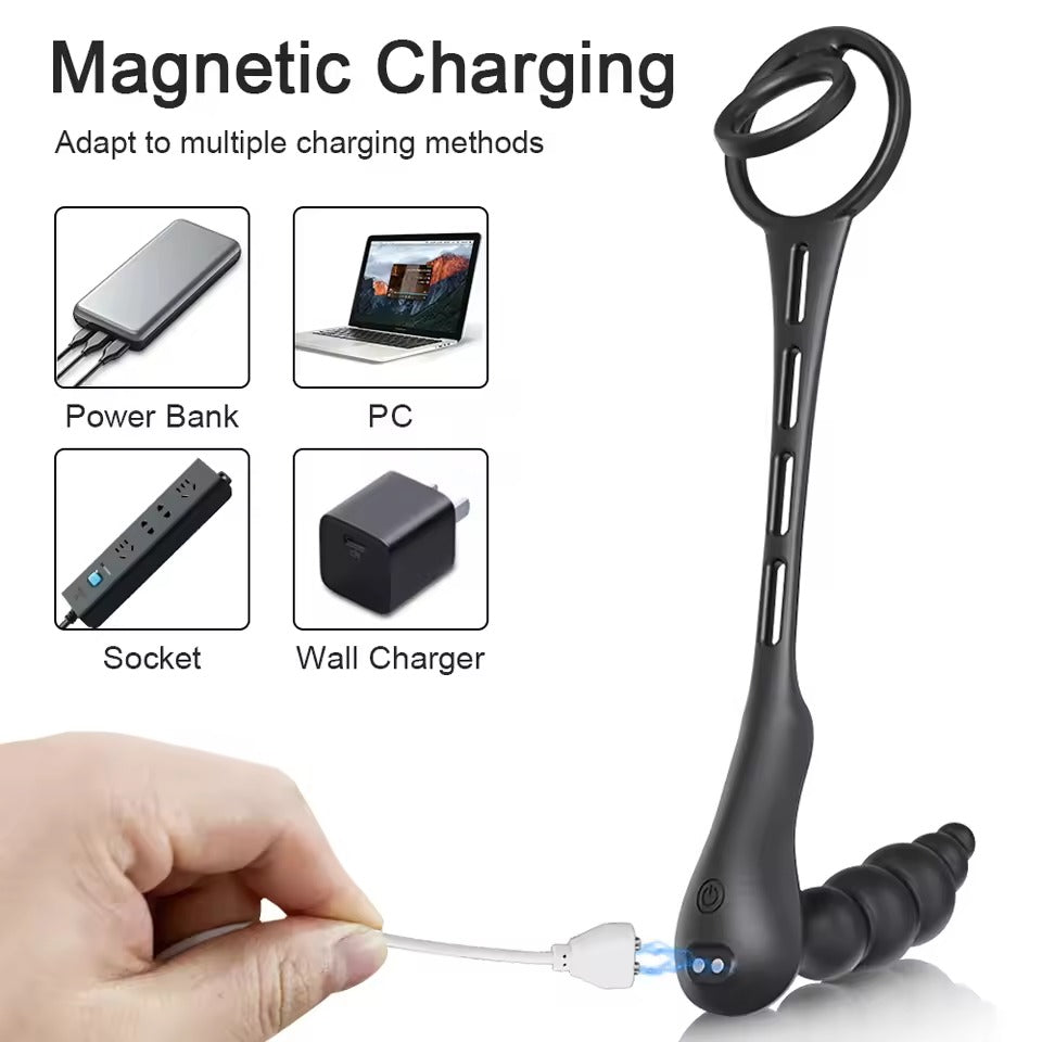 Wireless Remote Anal Butt Plug Vibrator || Prostate Massager for Men & Women || Gay Anal Plug with Dual Rings || Adult Buttplug Toy Gay LGBT