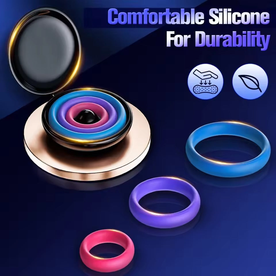 3pcs Penis Ring for Men to Delay Orgasm Improves Ejaculation and Lasts Longer, Reusable Sperm Locking Ring, Adult Sex Toys
