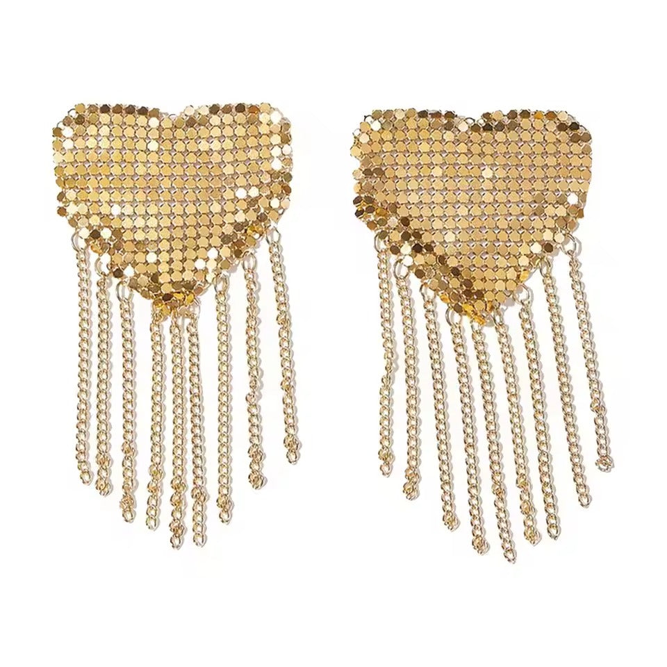 Handcrafted Metallic Nipple Cover Pasties Set || Women's Reusable Self-Adhesive Bra Tape || Variety of Shapes & Colours || Kinky Sexy BDSM