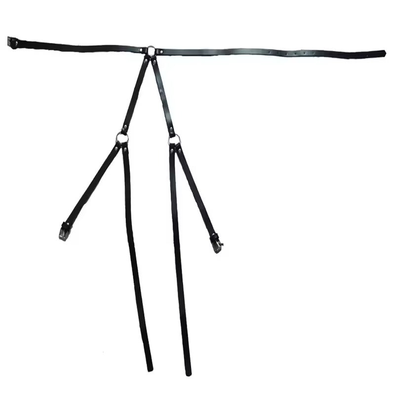 Gothic Leather Ass Belt and Garter Belt, Sexy Belts for Women, BDSM Underwear Belts, Erotic Body Belts for Legs