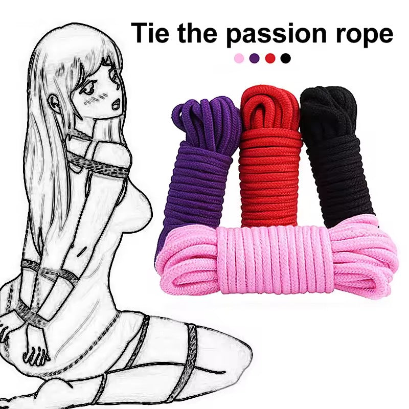 Silk Bound Cotton Rope Couple Sexy Play Castration Bondage Body Bound Role-Player Shibari Fetishism Flirting Pornographic Products